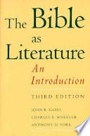 libro The Bible As Literature